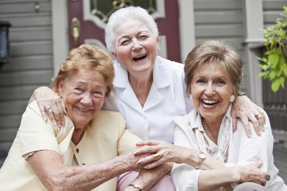Older women treating like royalty