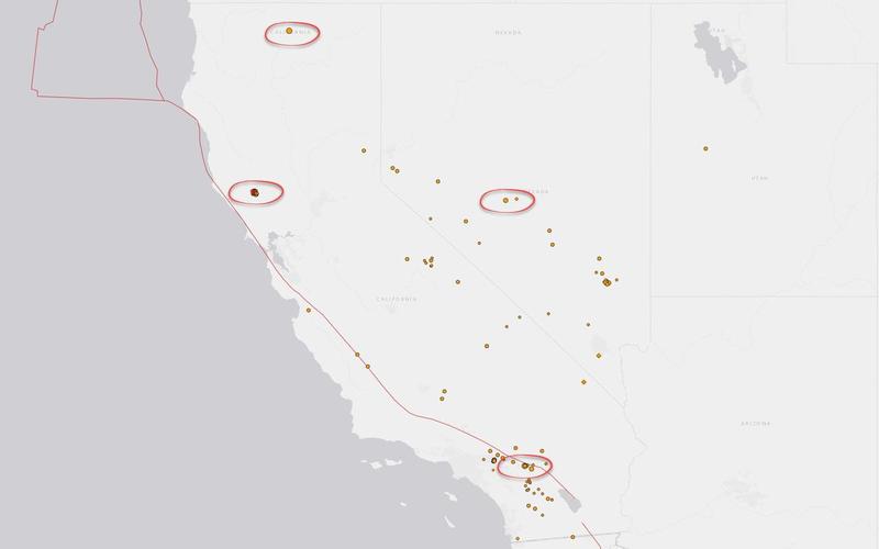 california nevada recent earthquakes